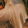 Gold Mesh Viscose Metallic Wrap Shawl, thumbnail 3 of 3