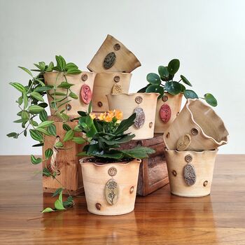 Birth Flower Pottery Plant Pot Gift Handmade Planter, 6 of 10