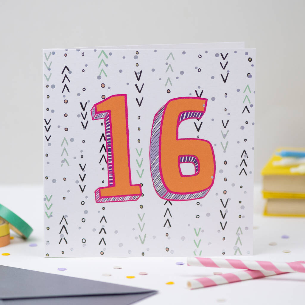 '16th' Birthday Card, 1 of 2