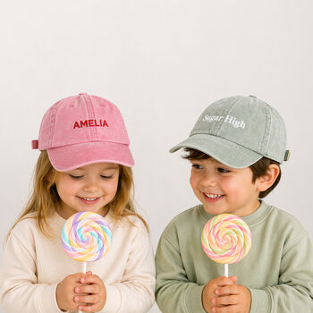Personalised Embroidered Kids Cap Six–12 Years, 7 of 7