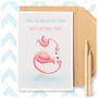 Flamingo Cute Funny Happy Birthday Mum Card For Mum Mummy Mother From Son Daughter Child, thumbnail 1 of 4