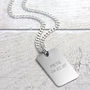 Sterling Silver Dog Tag Pendant, thumbnail 1 of 6