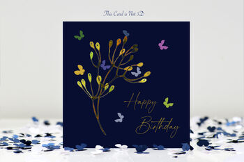 Butterfly Birthday Collection Of Five Flower Bud Cards, 5 of 12