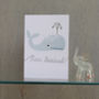New Baby Whale Risograph Greeting Card, thumbnail 2 of 3