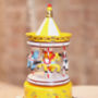 Yellow Wooden Carousel Music Box, thumbnail 2 of 11