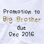 Promotion To Big Brother Or Sister Reveal T Shirt, thumbnail 2 of 3