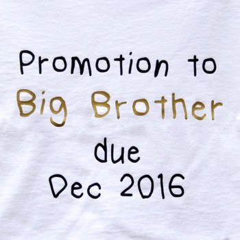 Promotion To Big Brother Or Sister Reveal T Shirt, 2 of 3