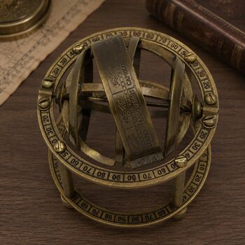 Custom Antique Style Three Inch Celestial Armillary, 4 of 5