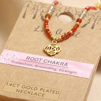 Chakra Beaded Necklace In Gold, 6 of 12