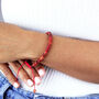 Carnelian Gemstone Bead Adjustable Bracelet, thumbnail 2 of 9