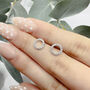 Silver And Cz Halo Stud Earrings, thumbnail 2 of 3