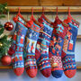 Personalised Hand Knitted Christmas Stockings, thumbnail 1 of 11