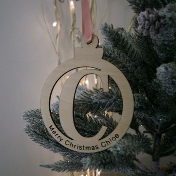 Wooden Christmas Letter Baubles, 7 of 8