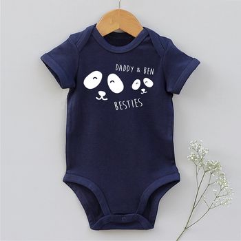 Daddy And Me 'Besties' Baby Vest, 3 of 7