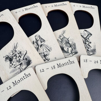 Alice Themed Baby Clothes Hanger Dividers X Seven, 3 of 6