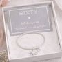 60th Birthday Star Charm Stretch Bracelet, thumbnail 4 of 5