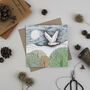 'Snowy Owl' Christmas Card, thumbnail 2 of 2