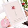 Personalised Watercolour Flower 'Birthday' A4 Print, thumbnail 3 of 3
