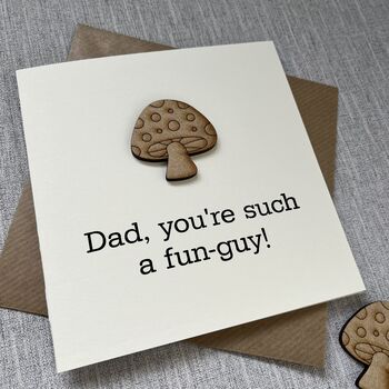 Personalised Fun Guy Mushroom Father's Day Card, 2 of 2