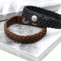Personalised Initial Plaited Leather Bracelet, thumbnail 1 of 5