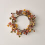 40cm Autumn Wreath Faux Leaves Pinecones And Berries, thumbnail 1 of 2