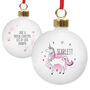Personalised Unicorn Bauble, thumbnail 5 of 5