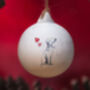 Bedlington Terrier Ceramic Round Bauble, thumbnail 1 of 5