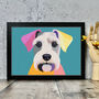 Schnauzer Dog Portrait Illustration Art Print, thumbnail 2 of 2