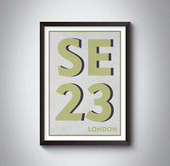 Se23 Forest Hill, London Postcode Typographic Print, 7 of 7