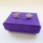 Sterling Silver Spikes Star Studs, thumbnail 3 of 4