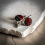 Rich Red Japanese Silk Covered Cufflinks, thumbnail 3 of 3