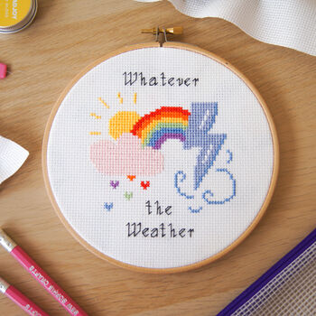 'Whatever The Weather' Cross Stitch Kit, 3 of 7