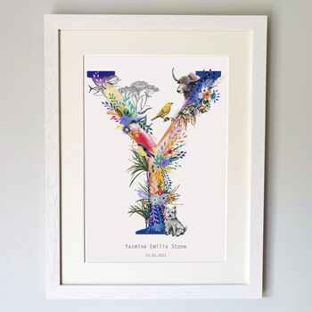Personalised T To Z Bright Wildlife Letter Print, 12 of 12