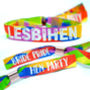Lesbihen Bride Pride Gay/Lesbian Hen Party Wristbands, thumbnail 7 of 12