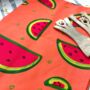Watermelon Bright Colourful Tea Towel, thumbnail 2 of 4