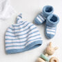 Baby Cotton Striped Booties Easy Knitting Kit, thumbnail 7 of 10