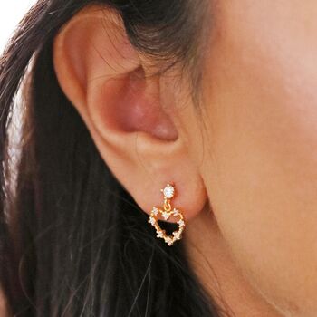 Mismatched Crystal Heart Earrings, 4 of 12