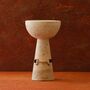 Handmade Travertine Bowl On Pedestal, thumbnail 1 of 2