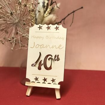 Personalised 40th Birthday Wooden Cards, 6 of 6