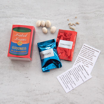 Grow Your Own Baked Beans Seed Kit In A Matchbox, 3 of 8