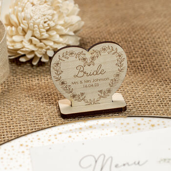 Floral Heart Freestanding Place Setting Decorations, 2 of 3