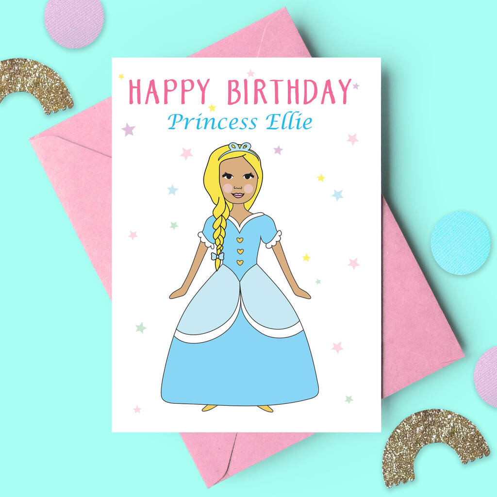 Princess Personalised Birthday Card, 1 of 4