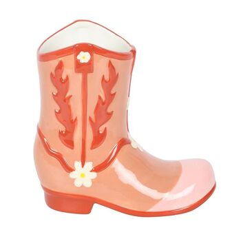 Pink Cowboy Boot Flower Vase, 3 of 3