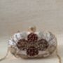 Light Pink Floral Oval Clutch, thumbnail 4 of 11