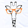 Kids Personalised Giraffe With Glasses T Shirt, thumbnail 3 of 5