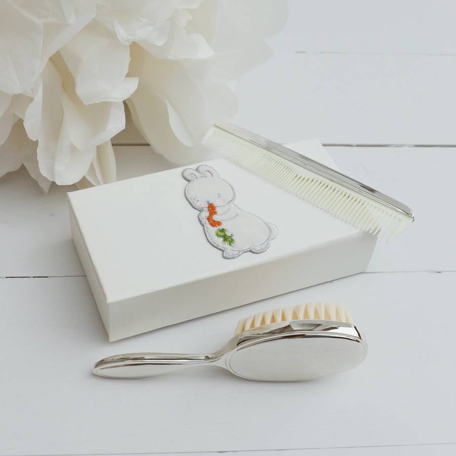 Silver Plated Brush And Comb New Baby Gift Set By Not Before Tea