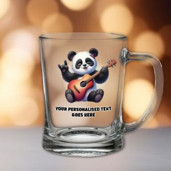 Personalised Panda Playing Guitar Tankard Gift, 2 of 2