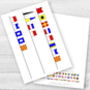 Personalised Nautical Signal Flags Birthday Age Card, thumbnail 2 of 3