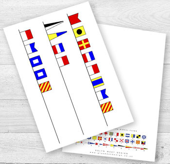 Personalised Nautical Signal Flags Birthday Age Card, 2 of 3