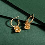 Citrine And Gold Vermeil Plated Pendant Hoop Earrings, thumbnail 3 of 5
